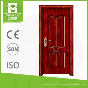 China hizo un diseño de color casero Fácil de instalar puerta de madera interior de acero para la venta